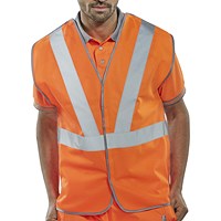 Beeswift Railspec Polyester Vest, Orange, 4XL