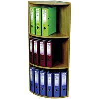 Rotadex 3 Tier Corner Unit, Oak