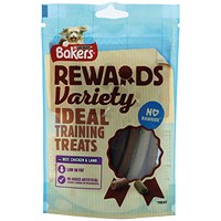 Bakers Rewards Variety Dog Treats with Beef Chicken and Lamb, 100g, Pack of 18
