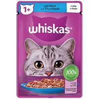 Whiskas 1+ Cat Food Tuna In Jelly, 85g Pouch, Pack of 28