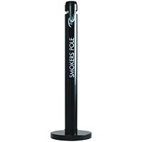 Rubbermaid Smokers Pole Ashtray, Black