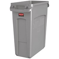 Rubbermaid Slim Jim Recycling Container Bin, 60 Litre, Grey