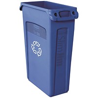 Rubbermaid Slim Jim Vented Container, 87 Litre, Blue