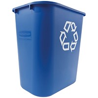 Rubbermaid Medium Recycling Wastebasket , 26 Litre, Blue