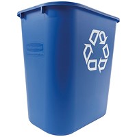Rubbermaid Medium Recycling Wastebasket 26 Litre Blue