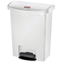Rubbermaid Slim Jim Pedal Bin 30 Litres White