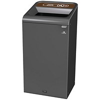 Rubbermaid Configure Container with Food Waste Label, 87 Litres, Grey/Brown