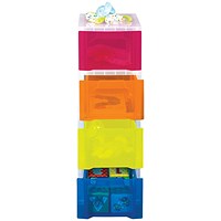 Really Useful Slimline 4 Drawer Storage Tower 6L Clear/Ast