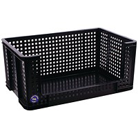 Really Useful Open Fronted Crate 64 Litre Black 64OFC-BK