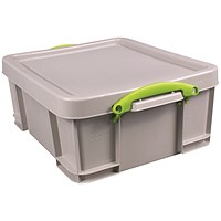 Really Useful Recycled Storage Box, 18 Litre, Grey