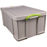 Really Useful Recycled Storage Box, 64 Litre, Grey