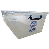Really Useful Storage Box, 134 Litre, Base Only, Clear