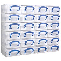 Really Useful 24 Compartment Organiser Box 0.07L Clear