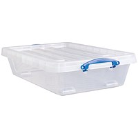 Really Useful Wheeled Box 33.3 Litre Clear Pack of 3