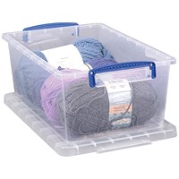 Really Useful Nesting Storage Box 10.1L Clear Pack of 3