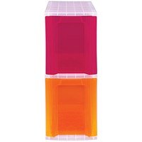 Really Useful Slimline 2 Drw Storage Tower 11.5L Clr/Ast