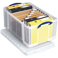 Really Useful Storage Box, 64 Litre, Clear