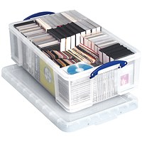 Really Useful Storage Box, 50 Litre, Clear