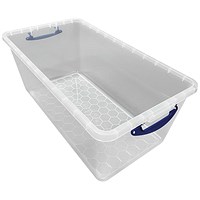 Really Useful Storage Box, 82 Litre, Base Only, Clear