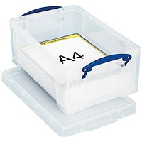 Really Useful Storage Box, 9 Litre, Clear