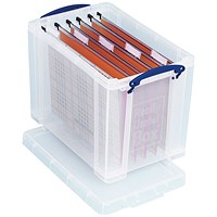 Really Useful Storage Box, 24 Litre, Clear
