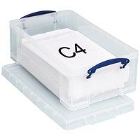 Really Useful Storage Box, 12 Litre, Clear