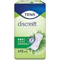 Tena Discreet Normal Incontinence Pads, Pack of 12