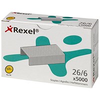 Rexel No. 56(26/6mm) Staples, Pack of 5000