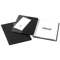 Rexel Nyrex Slimview Display Book, 24 Pockets, A4, Black