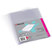 Rexel Card Holder, Nyrex, Open on Short Edge, A4, Pack of 25