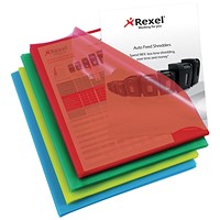 Rexel Cut Flush Folders, A4, Assorted, Pack of 100
