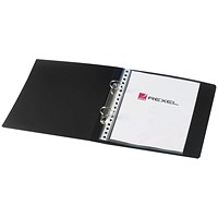 Rexel Budget Ring Binder, A5, 2 O-Ring, 25mm Capacity, Black, Pack of 10 Rexel Budget Ring Binder, A5, 2 O-Ring, 25mm Capacity, Black, Pack of 10