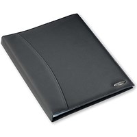 Rexel A4 Soft Touch Display Book, Smooth Cover, 24 Pockets, Black