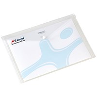 Rexel A4 Popper Wallets, White, Pack of 5