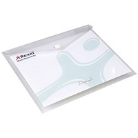 Rexel A5 Ice Popper Wallets, Clear, Pack of 5