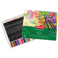 Derwent Academy Colour Pencils Assorted (Pack of 24)