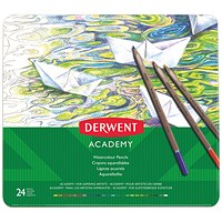 Derwent Academy Watercolour Pencils Assorted (Pack of 24)