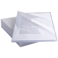 Rexel Anti Slip A4 Cut Flush Folders, Clear, Pack of 25