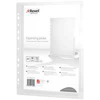 Rexel A4 Expanding Punched Pockets - Pack of 5
