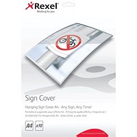 Rexel Hanging Sign Cover A4 (Pack of 10)