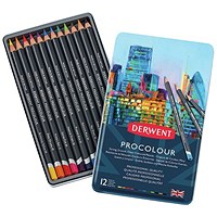 Derwent Procolour Colouring Pencils Drawing/Writing (Pack of 12)