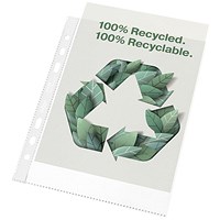 Rexel 100% Recycled A5 Punched Pocket (Pack of 50)
