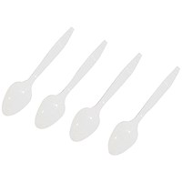 Caterpack White Disposable Plastic Teaspoon (Pack of 1000)