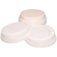 Caterpack 8oz Paper Cup Sip Lids, White, Pack of 100