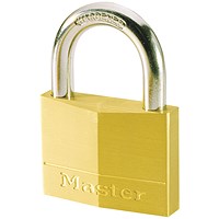 Master Lock Padlock, Brass, 40mm