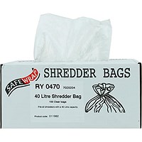 Safewrap Shredder Bags, Capacity 40 Litre, Pack of 100
