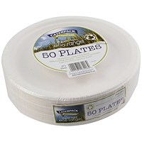 Super Rigid 9 Inch Biodegradable Plate (Pack of 50)