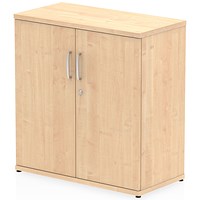 Impulse Low Cupboard, 1 Shelf, 800mm High, Maple