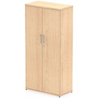 Impulse Tall Cupboard, 3 Shelves, 1600mm High, Maple