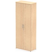 Impulse Extra Tall Cupboard, 4 Shelves, 2000mm High, Maple